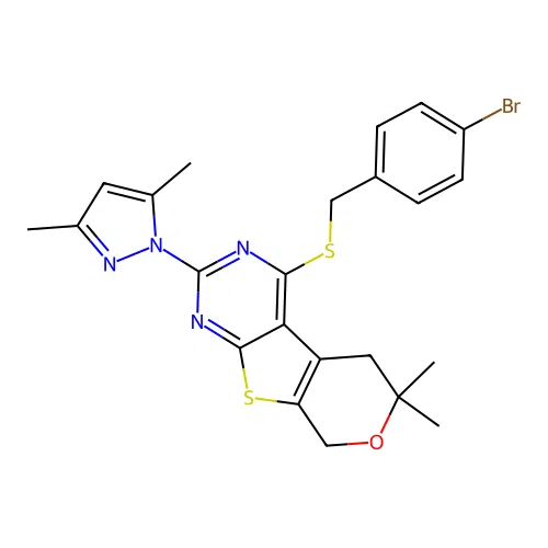C23H23BrN4OS2 structure