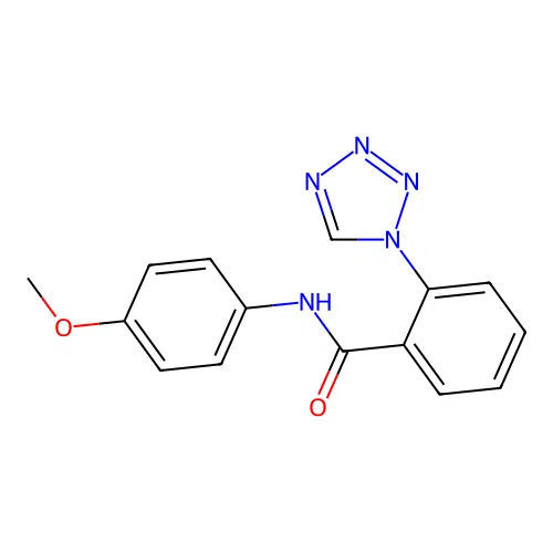 N-(4-methoxyphenyl)-2-(1H-tetrazol-1-yl)benzamide structure