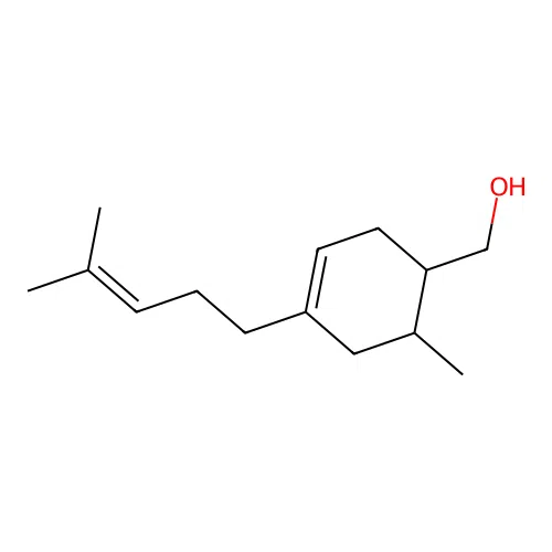 (6-Methyl-4-(4-methylpent-3-en-1-yl)cyclohex-3-en-1-yl)methanol structure