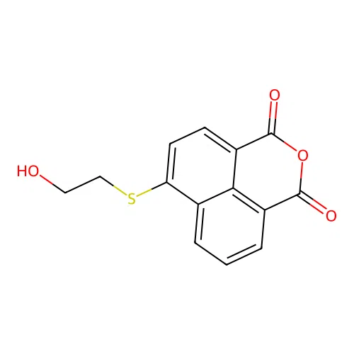 6-[(2-hydroxyethyl)thio]-1H,3H-naphtho[1,8-cd]pyran-1,3-dione structure