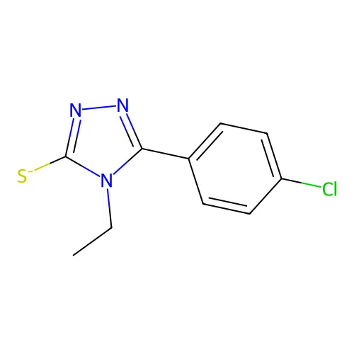 5-(4-Chlorophenyl)-4-ethyl-1,2,4-triazole-3-thiolate structure