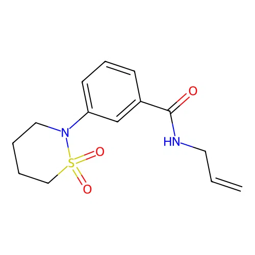 3-(1,1-dioxido-1,2-thiazinan-2-yl)-N-(prop-2-en-1-yl)benzamide structure