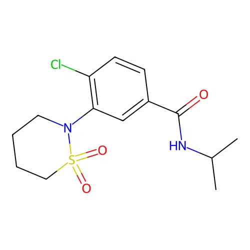 4-chloro-3-(1,1-dioxido-1,2-thiazinan-2-yl)-N-(propan-2-yl)benzamide structure