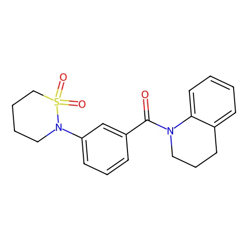 3,4-dihydroquinolin-1(2H)-yl[3-(1,1-dioxido-1,2-thiazinan-2-yl)phenyl]methanone structure