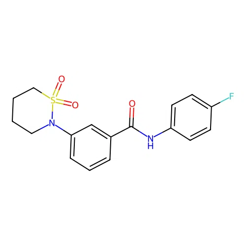 3-(1,1-dioxido-1,2-thiazinan-2-yl)-N-(4-fluorophenyl)benzamide structure
