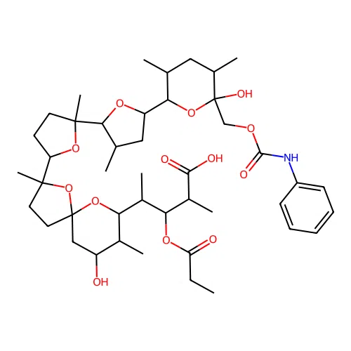 Laidlomycin phenylcarbamate structure