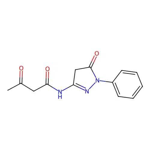 3-oxo-N-(5-oxo-1-phenyl-4H-pyrazol-3-yl)butanamide structure