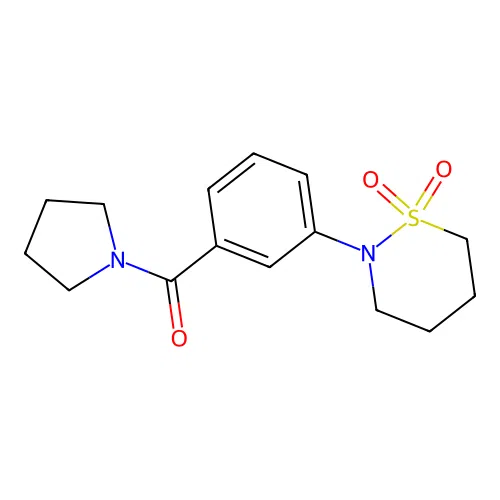 (3-(1,1-Dioxido-1,2-thiazinan-2-yl)phenyl)(pyrrolidin-1-yl)methanone structure