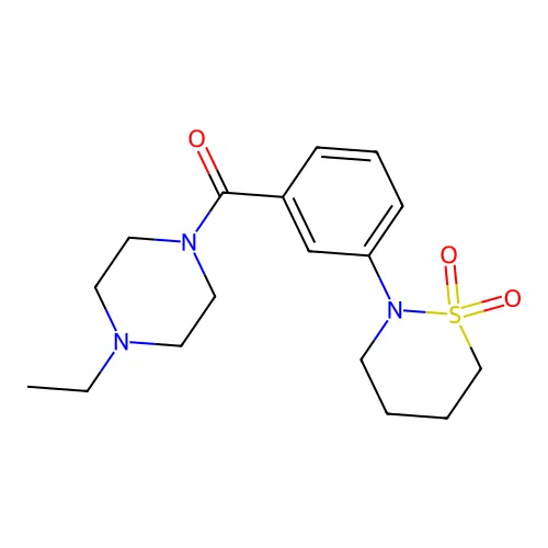 (3-(1,1-Dioxido-1,2-thiazinan-2-yl)phenyl)(4-ethylpiperazin-1-yl)methanone structure