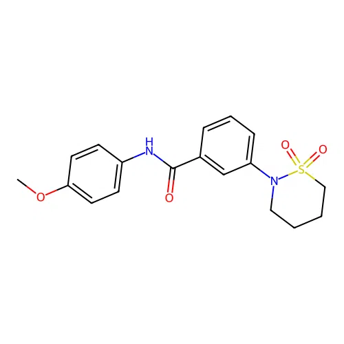 3-(1,1-dioxido-1,2-thiazinan-2-yl)-N-(4-methoxyphenyl)benzamide structure