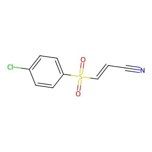 Acrylonitrile, 3-((p-chlorophenyl)sulfonyl)- structure