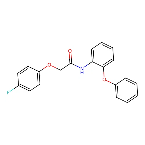 2-(4-fluorophenoxy)-N-(2-phenoxyphenyl)acetamide structure