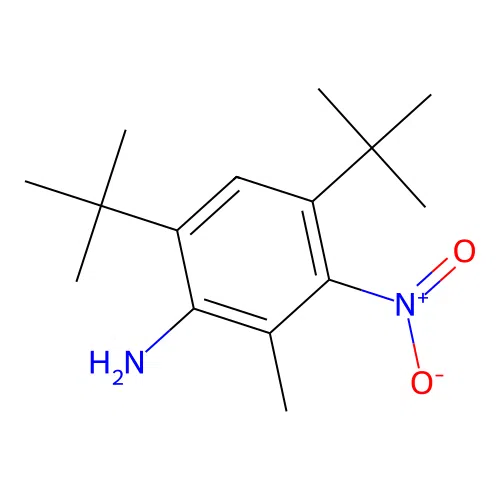 4,6-Ditert-butyl-2-methyl-3-nitroaniline structure