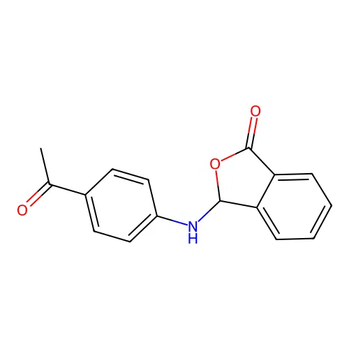 3-[(4-acetylphenyl)amino]-2-benzofuran-1(3H)-one structure