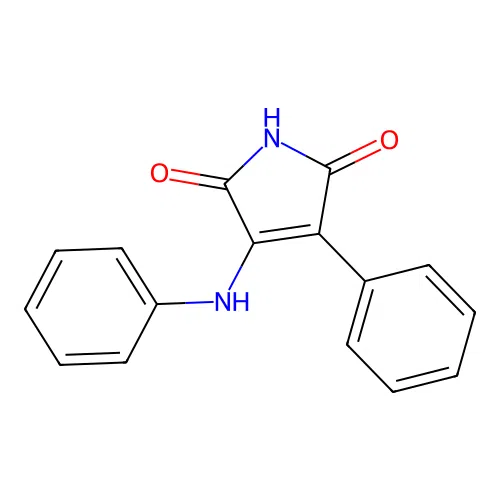 3-phenyl-4-(phenylamino)-2,5-dihydro-1H-pyrrole-2,5-dione structure