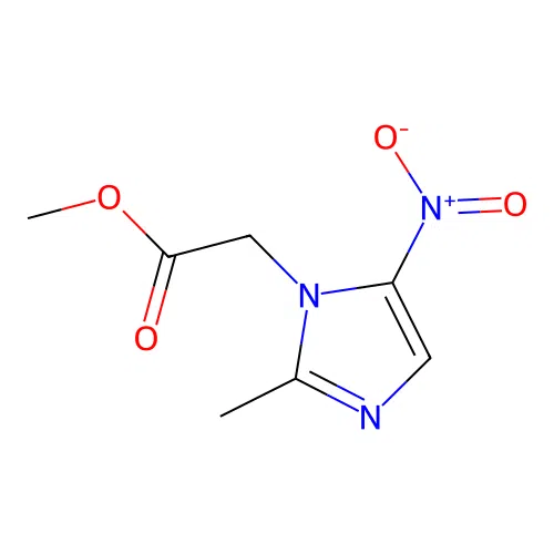 methyl 2-(2-methyl-5-nitro-1H-imidazol-1-yl)acetate structure