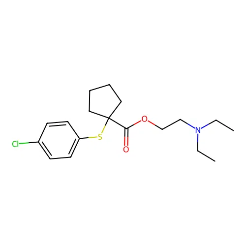 2-(Diethylamino)ethyl 1-(4-chlorophenyl)sulfanylcyclopentane-1-carboxylate structure