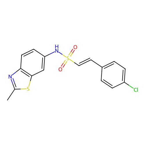 2-(4-chlorophenyl)-N-(2-methyl-1,3-benzothiazol-6-yl)ethene-1-sulfonamide structure