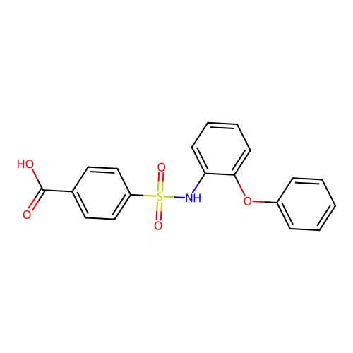 4-[(2-phenoxyphenyl)sulfamoyl]benzoic Acid structure
