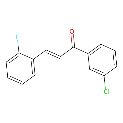 (2E)-1-(3-Chlorophenyl)-3-(2-fluorophenyl)prop-2-en-1-one structure
