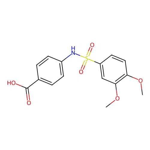 4-[(3,4-dimethoxyphenyl)sulfonylamino]benzoic Acid structure