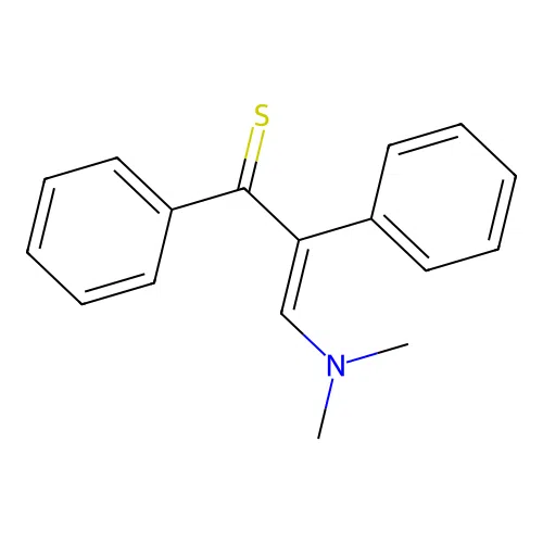 (E)-3-(dimethylamino)-1,2-diphenylprop-2-ene-1-thione structure