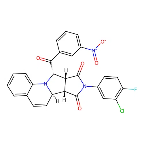 C27H17ClFN3O5 structure