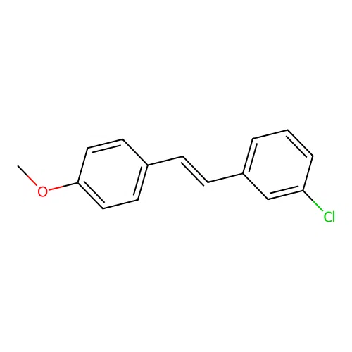 1-chloro-3-[(E)-2-(4-methoxyphenyl)ethenyl]benzene structure