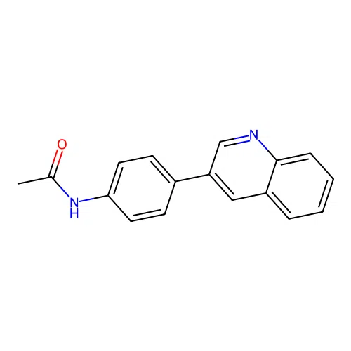 N-(4-quinolin-3-ylphenyl)acetamide structure