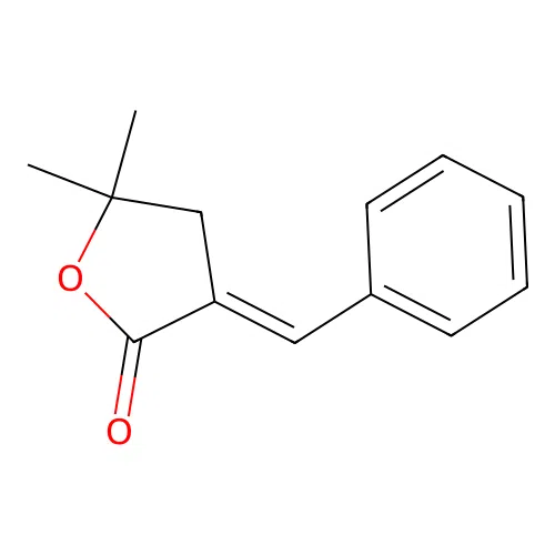 2(3H)-Furanone, dihydro-5,5-dimethyl-3-(phenylmethylene)-, (E)- structure