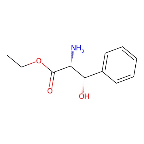 ethyl (2R,3S)-2-amino-3-hydroxy-3-phenylpropanoate structure