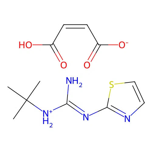 Guanidine, 1-tert-butyl-3-(2-thiazolyl)-, maleate structure