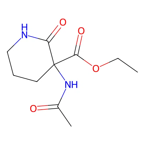 Ethyl 3-acetamido-2-oxopiperidine-3-carboxylate structure
