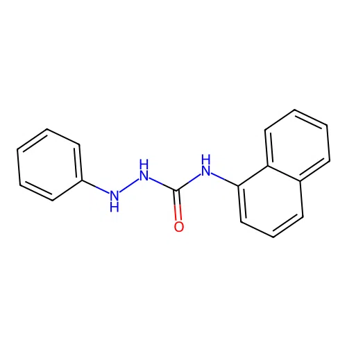 N-(1-naphthyl)-2-phenylhydrazinecarboxamide structure