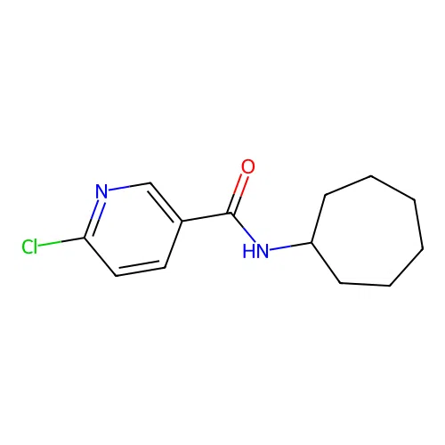 6-chloro-N-cycloheptylnicotinamide structure