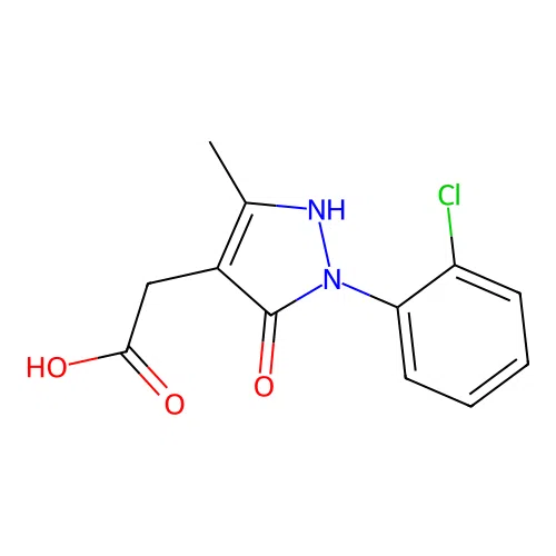 [1-(2-Chloro-phenyl)-5-hydroxy-3-methyl-1H-pyrazol-4-yl]-acetic acid structure