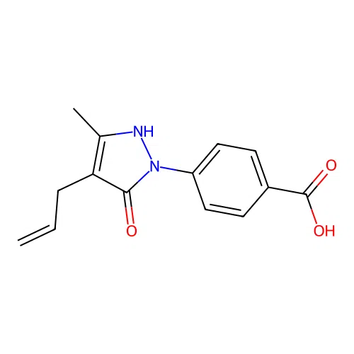 4-(4-Allyl-5-hydroxy-3-methyl-pyrazol-1-yl)-benzoic acid structure