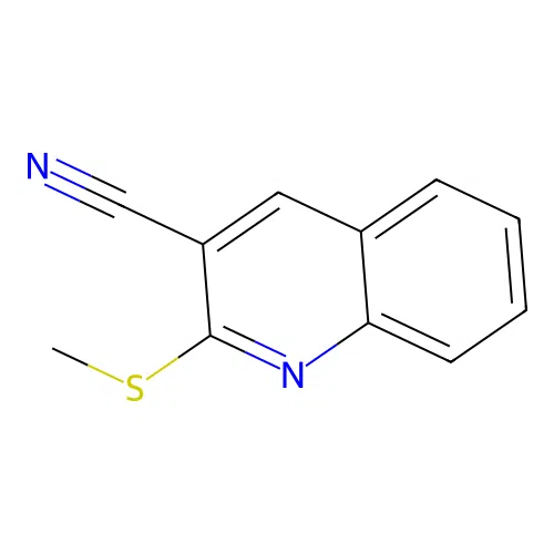 2-(Methylthio)-3-quinolinecarbonitrile structure