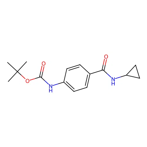 Tert-butyl 4-(cyclopropylcarbamoyl)phenylcarbamate structure