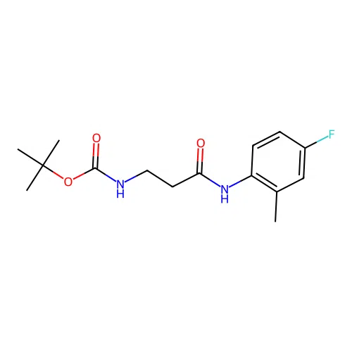 Tert-butyl 3-[(4-fluoro-2-methylphenyl)amino]-3-oxopropylcarbamate structure