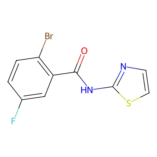 2-Bromo-5-fluoro-N-(thiazol-2-yl)benzamide structure
