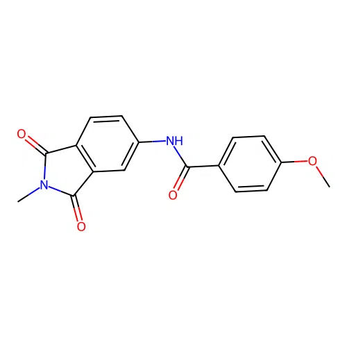 4-methoxy-N-(2-methyl-1,3-dioxoisoindol-5-yl)benzamide structure