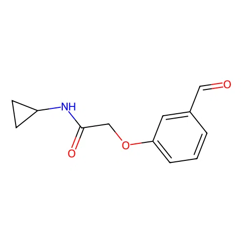 N-cyclopropyl-2-(3-formylphenoxy)acetamide structure