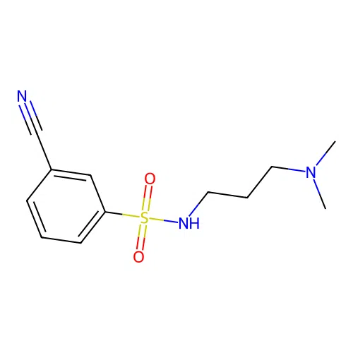 3-cyano-N-[3-(dimethylamino)propyl]benzene-1-sulfonamide structure
