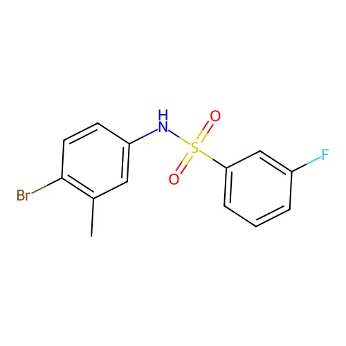 N-(4-bromo-3-methylphenyl)-3-fluorobenzenesulfonamide structure