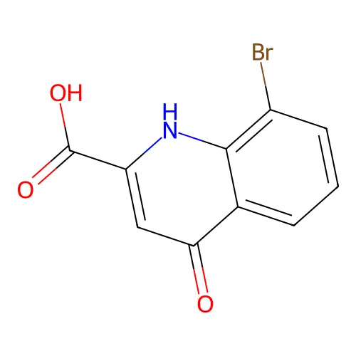 8-Bromo-4-oxo-1,4-dihydroquinoline-2-carboxylic acid structure
