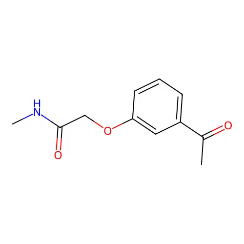 2-(3-acetylphenoxy)-N-methylacetamide structure