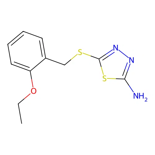 5-((2-Ethoxybenzyl)thio)-1,3,4-thiadiazol-2-amine structure
