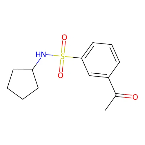 3-acetyl-N-cyclopentylbenzenesulfonamide structure