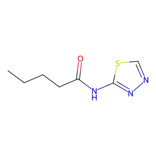 N-(1,3,4-thiadiazol-2-yl)pentanamide structure